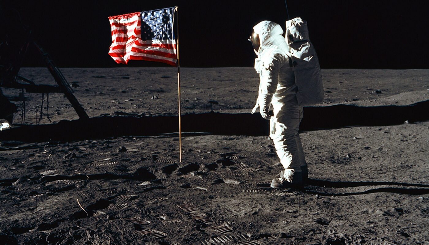 astronaut landing on moon